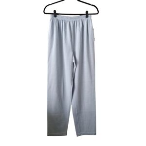 90s Vintage RAFAEL Blue Coastal Pull On Pants Elastic Waistband Pockets Medium